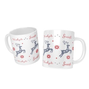 Kubek świąteczny z reniferami