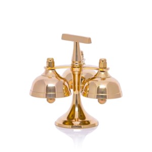 Dzwonek mosiężny potrójny dzwonki