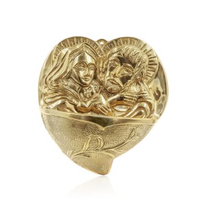 Kropielnica Św. Rodzina mosiądz