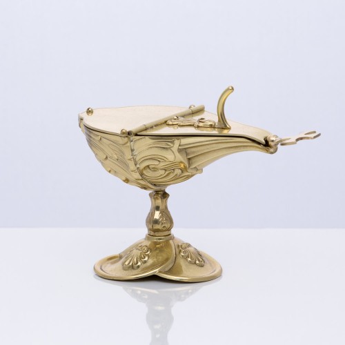 Łódka mosiężna z łyżeczką