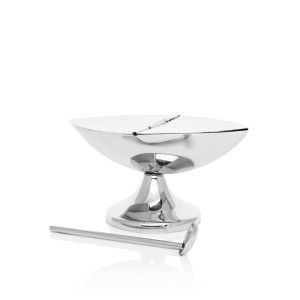 Łódka z łyżeczką niklowana