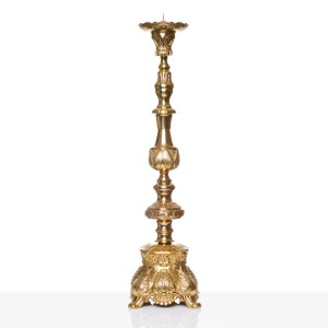 Lichtarz mosiężny pod paschał 70 cm