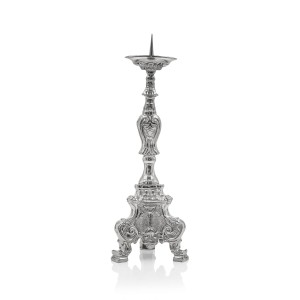 Lichtarz mosiądz nikiel 30 cm