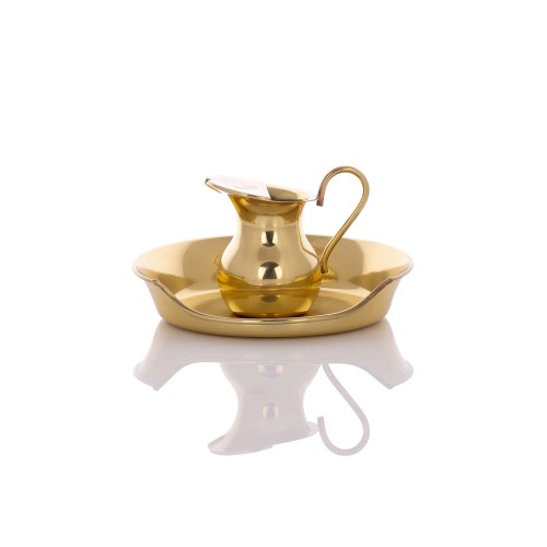 Naczynie do chrztu z miseczką mosiężne