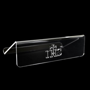 Pulpit z pleksi mały z IHS i krzyżem