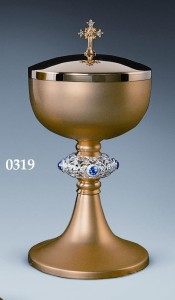 Puszka śr.12 nodus ażur Ag kamienie niebieskie