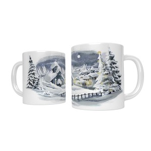 Kubek na święta Zimowa sceneria