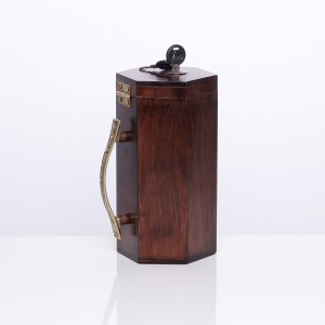 Puszka skarbonka drewniana ciemna