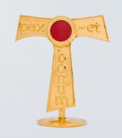 Relikwiarz Tau złocony