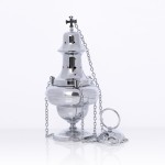 Trybularz mosiężny chromowany 28 cm