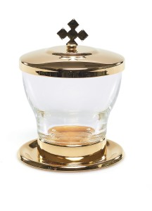 Lavabo mosiężne złocone