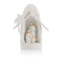 Szopka bożonarodzeniowa - Święta Rodzina - świecąca - Bianco