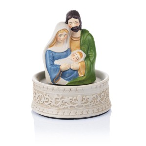 Szopka bożonarodzeniowa - Święta Rodzina - 15 cm - pozytywka - Ceramico