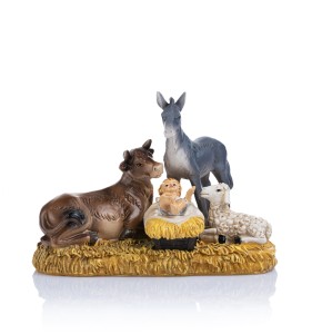 Figurka - Dzieciątko Jezus - zwierzęta - 10 cm - Classic