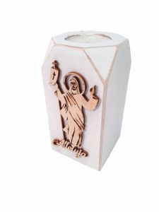 Świecznik z Jezusem Zmartwychwstałym