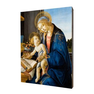 Obraz religijny na desce lipowej, Matka Boża z Dzieciątkiem