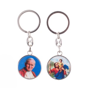 Brelok - Św. Jan Paweł II - Św. Krzysztof