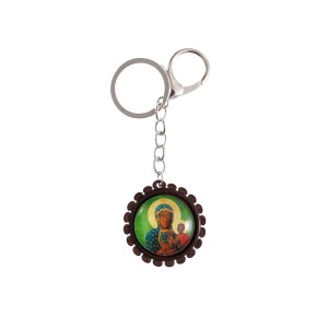 Brelok - Matka Boża Częstochowska - drewno