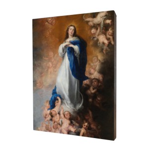 Obraz religijny na desce lipowej, Matka Boża Niepokalana