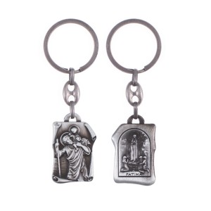 Brelok - Matka Boża Fatimska - Św. Krzysztof - satynowa powłoka