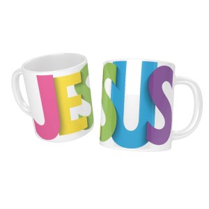 Kubek chrześcijański z napisem JESUS