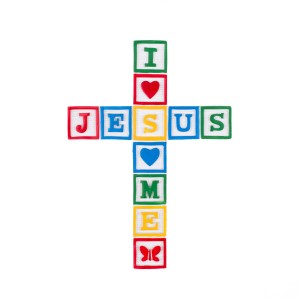 Krzyż - I LOVE JESUS, JESUS LOVE'S ME - 10 cm