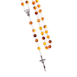Różaniec - bursztyn syntetyczny - 8 mm