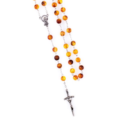 Różaniec - bursztyn syntetyczny - 8 mm