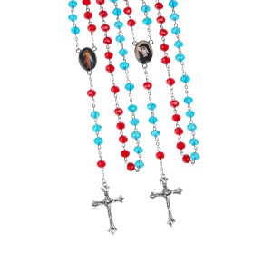 Różaniec kryształowy - Św. Siostra Faustyna - Jezus Miłosierny