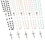 Różaniec - Pierwsza Komunia Święta - 6 mm - szkło - perłowa powłoka