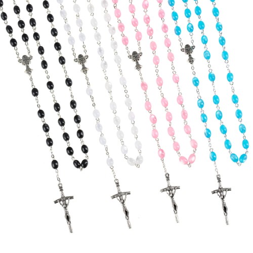 Różaniec - Pierwsza Komunia Święta - 8 mm - plastik