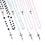 Różaniec - Pierwsza Komunia Święta - 6 mm - szkło mrożone