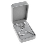 Różańce ślubne - biały turkus i czarny agat - komplet