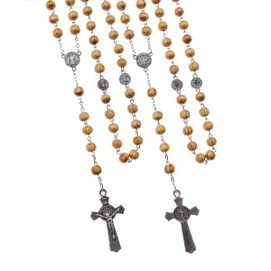 Różaniec drewniany benedyktyński