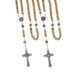 Różaniec - drewno - 8 mm - św. Benedykt