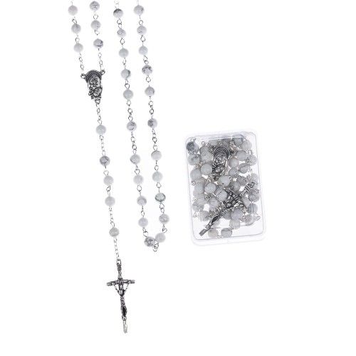 Różaniec - turkus - 6 mm - kamień naturalny - pudełko