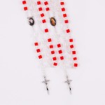 Różaniec szklany - Św. Siostra Faustyna - Jezus Miłosierny