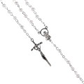 Różaniec - szkło - 4 mm - perłowa powłoka