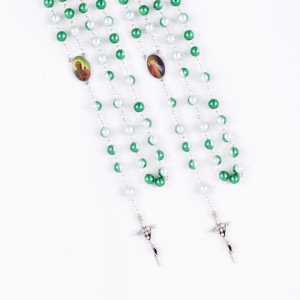 Różaniec szklany - Matka Boża Częstochowska - Jezus Miłosierny