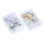 Różaniec komunijny, szklany z perłą