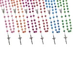 Różaniec szklany marmurkowy 8 mm