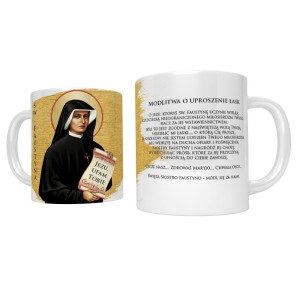 Kubek religijny ze świętą Faustyną