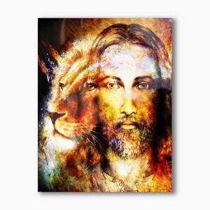 Jezus-Lew Judy, nowoczesny obraz religijny plexi