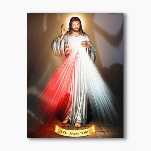 Jezus Miłosierny, nowoczesny obraz religijny plexi