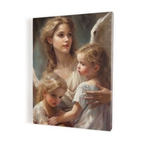 Anielska opieka i miłość, obraz na płótnie dla dziecka