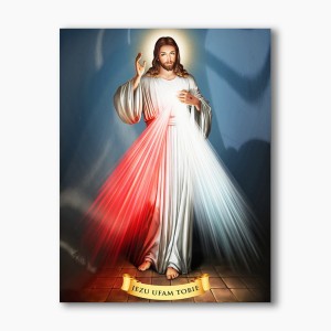 Jezus Miłosierny, nowoczesny obraz religijny plexi
