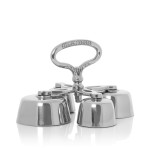 Dzwonki poczwórne mosiężne niklowane