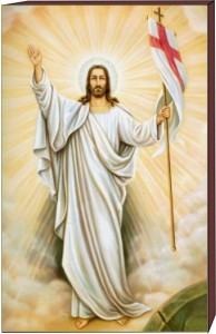 Magnes z Jezusem Zmartwychwstałym z flagą