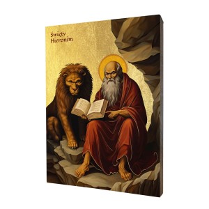 Ikona Świętego Hieronima z lwem