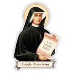 Naklejka ze Świętą Faustyną - Orędowniczką Bożego Miłosierdzia
